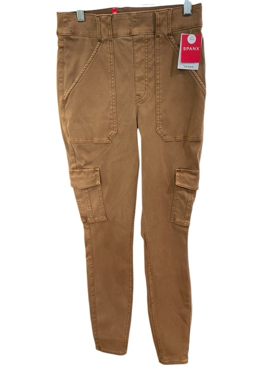 SPANX Pants - NWT Spanx High Waist Stretch Twill Cargo Skinny Pants SZ M TALL Brown Honey Glow
